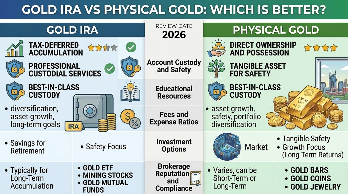 Learn about Gold Ira Vs Physical Gold with our trustworthy, family-oriented investment guide. DadAlt Investments: Gold Ira Vs Physical Gold - Expert family wealth building strategies